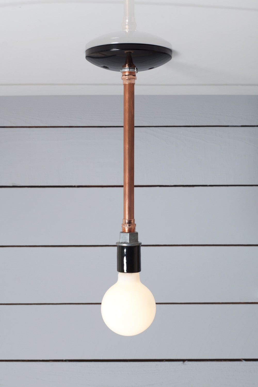 Copper Pipe Drop Pendant Light, Adjustable Length