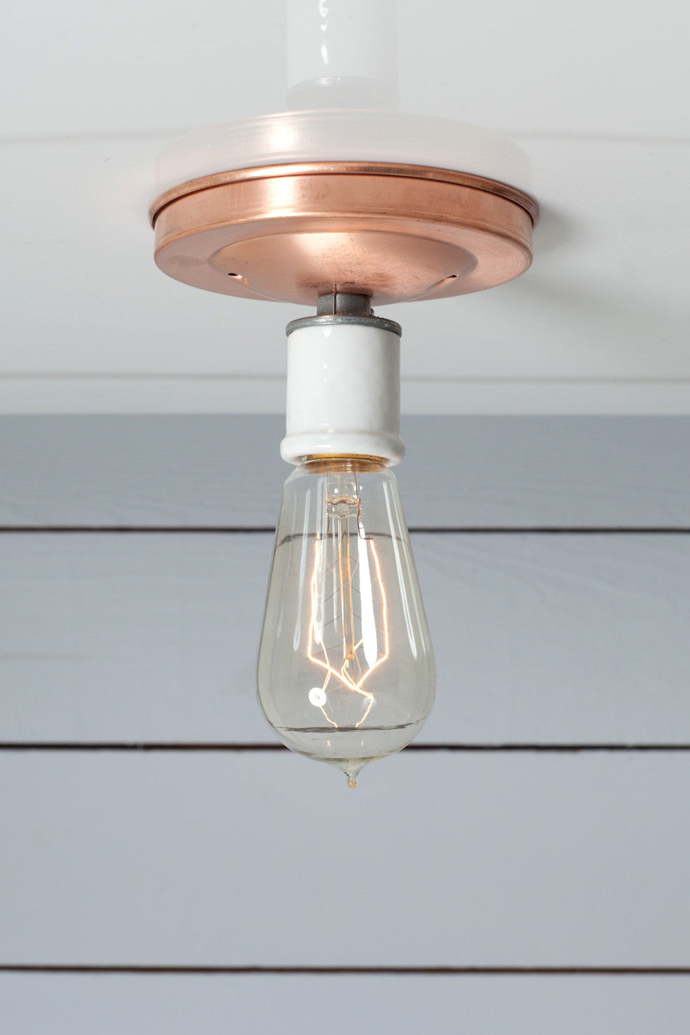 Copper Ceiling & Wall Light Bare Bulb E27 Ø13cm