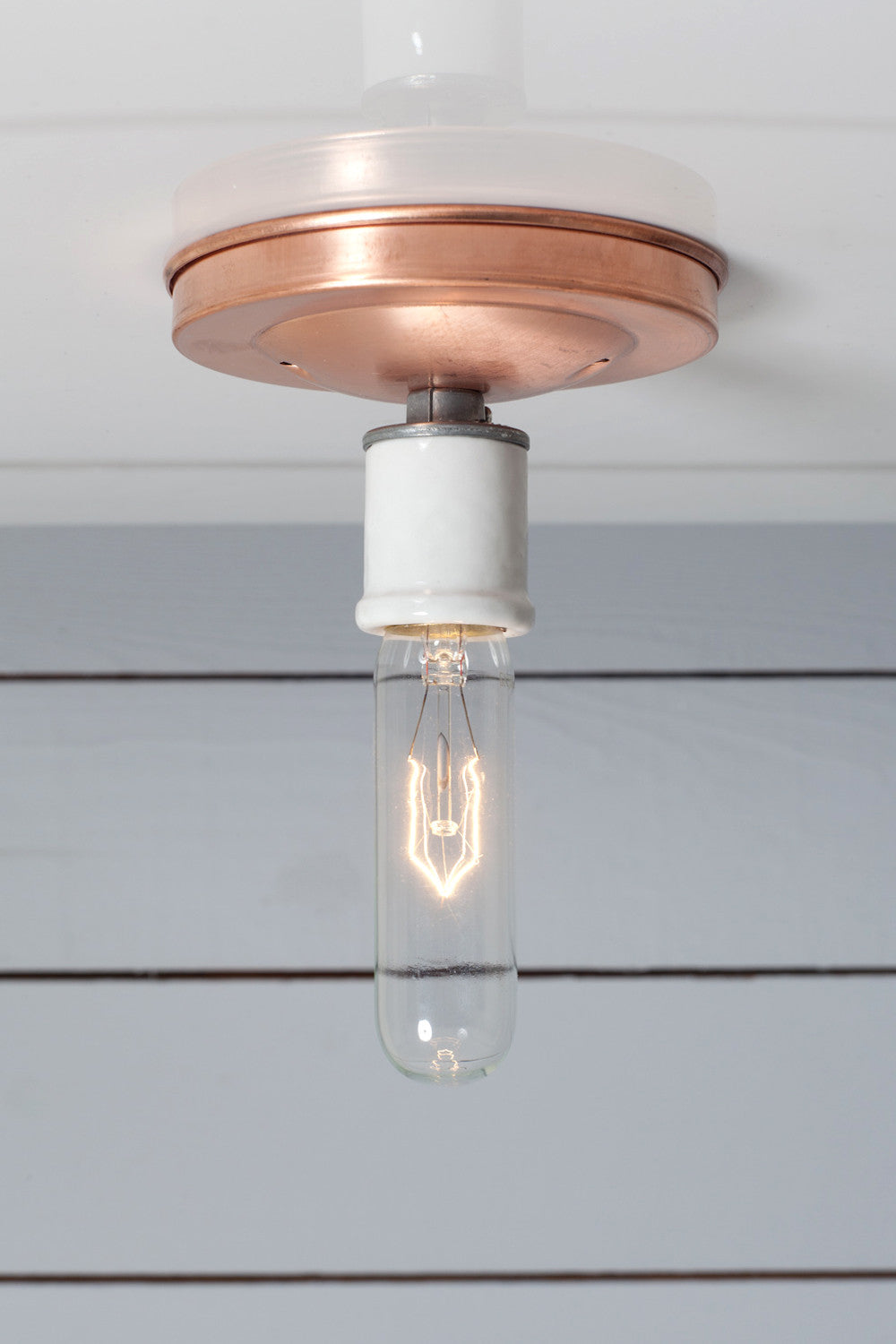 Copper Ceiling & Wall Light Bare Bulb E27 Ø13cm
