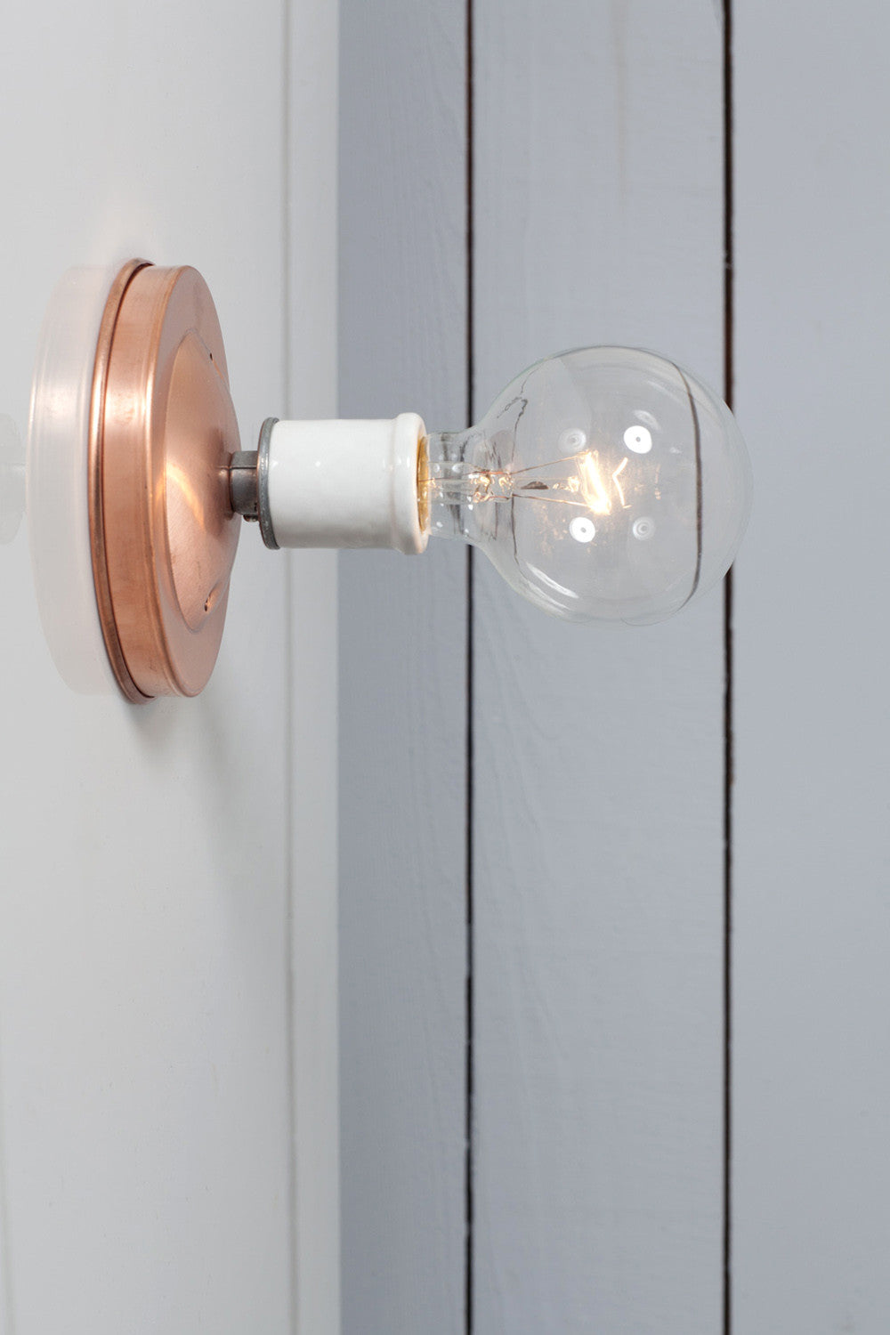 Copper Wall & Ceiling Light Bare Bulb E27 H13cm