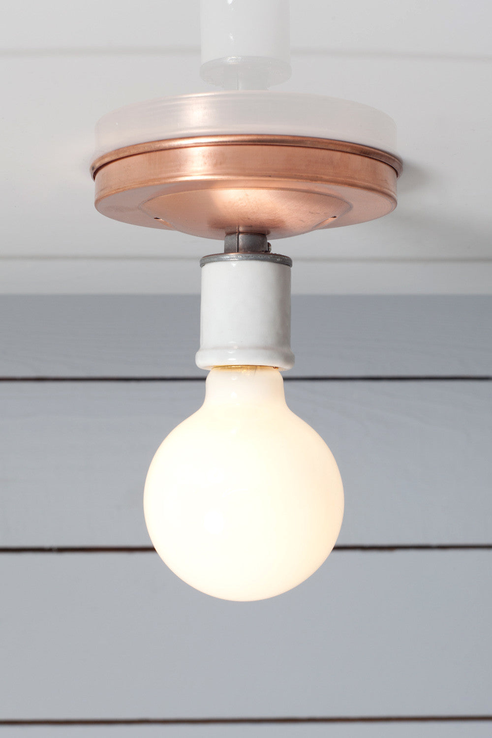 Copper Ceiling & Wall Light Bare Bulb E27 Ø13cm