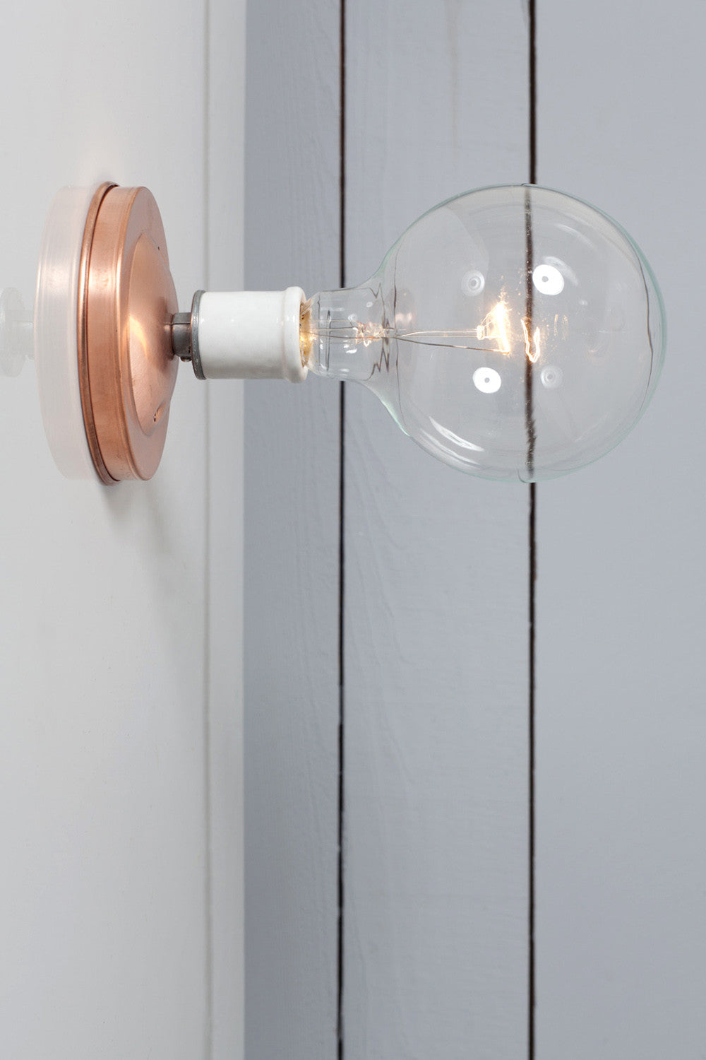 Copper Wall & Ceiling Light Bare Bulb E27 H13cm