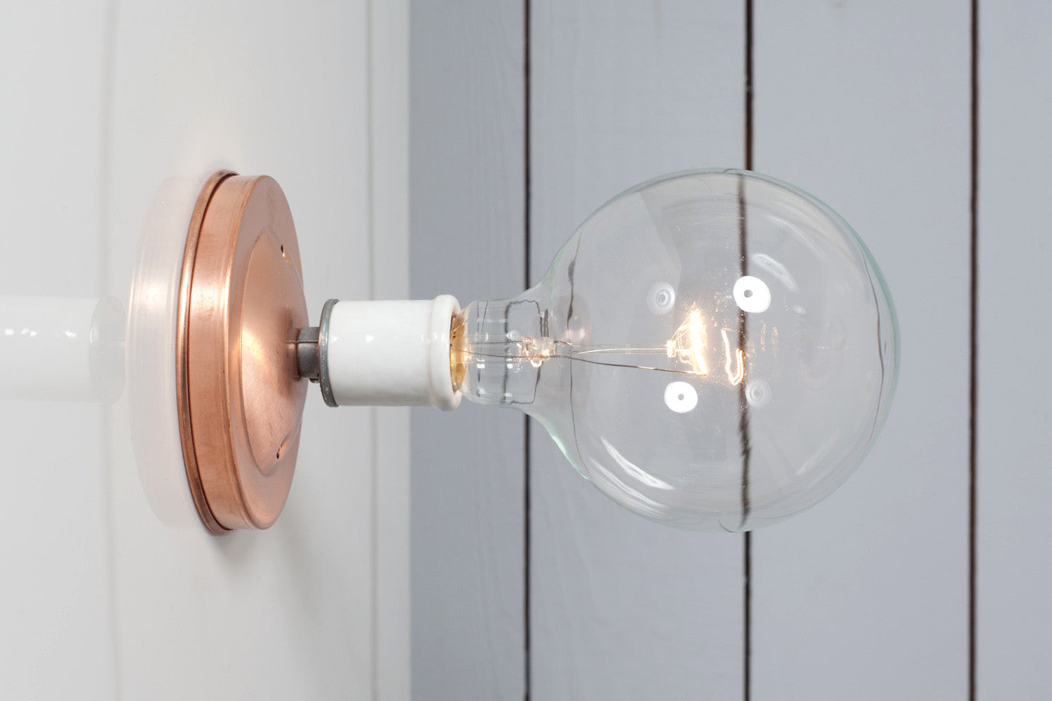 Copper Wall & Ceiling Light Bare Bulb E27 H13cm