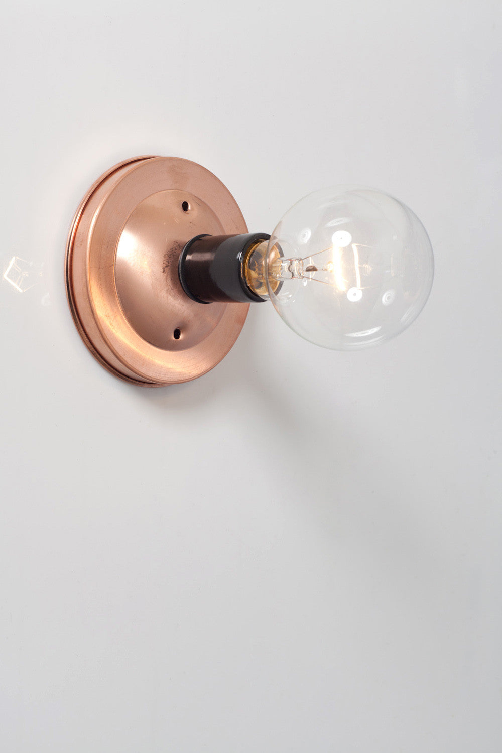 Copper Wall & Ceiling Light Bare Bulb E27 H13cm