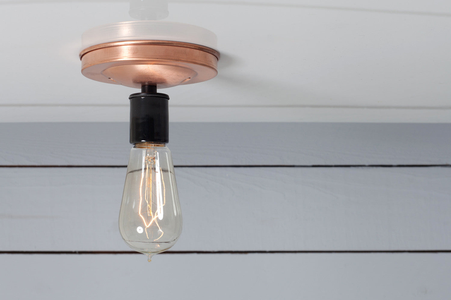 Copper Ceiling & Wall Light Bare Bulb E27 Ø13cm