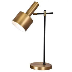 Industrial Table Lamp Black Gold Metal Shade Adjustable E27