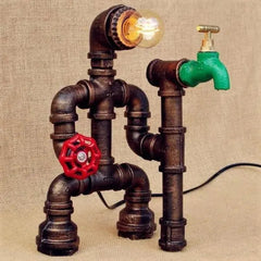Industrial Garden Table Lamp Bronze Valve E27