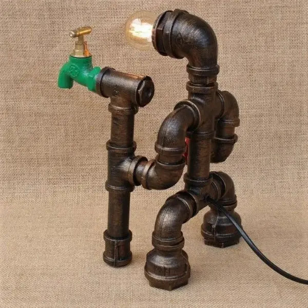 Industrial Garden Table Lamp Bronze Valve E27