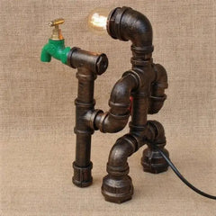 Industrial Garden Table Lamp Bronze Valve E27