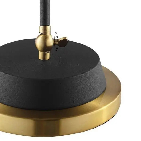 Adjustable Industrial Table Lamp Black Gold Metal Shade E27