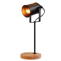 Vintage Industrial Table Lamp Aged Black Red Valve Grey Base E27