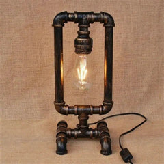 Industrial Pipe Table Lamp Black Metal Multi-Arm E27