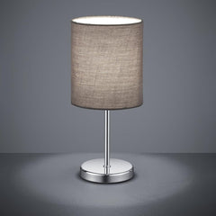 Vintage Chrome Desk Lamp Fabric Shade E14 Max 40W White or Taupe