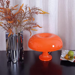Vintage Orange Desk Lamp Mushroom Shape Acrylic Shade E27 Max 40W