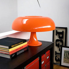 Vintage Orange Desk Lamp Mushroom Shape Acrylic Shade E27 Max 40W