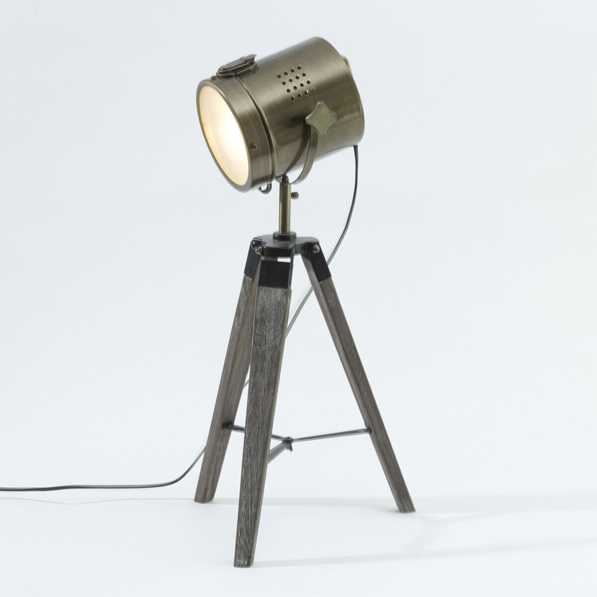 Desk Projector Lamp Adjustable Focused Beam Brass or Chrome Finish