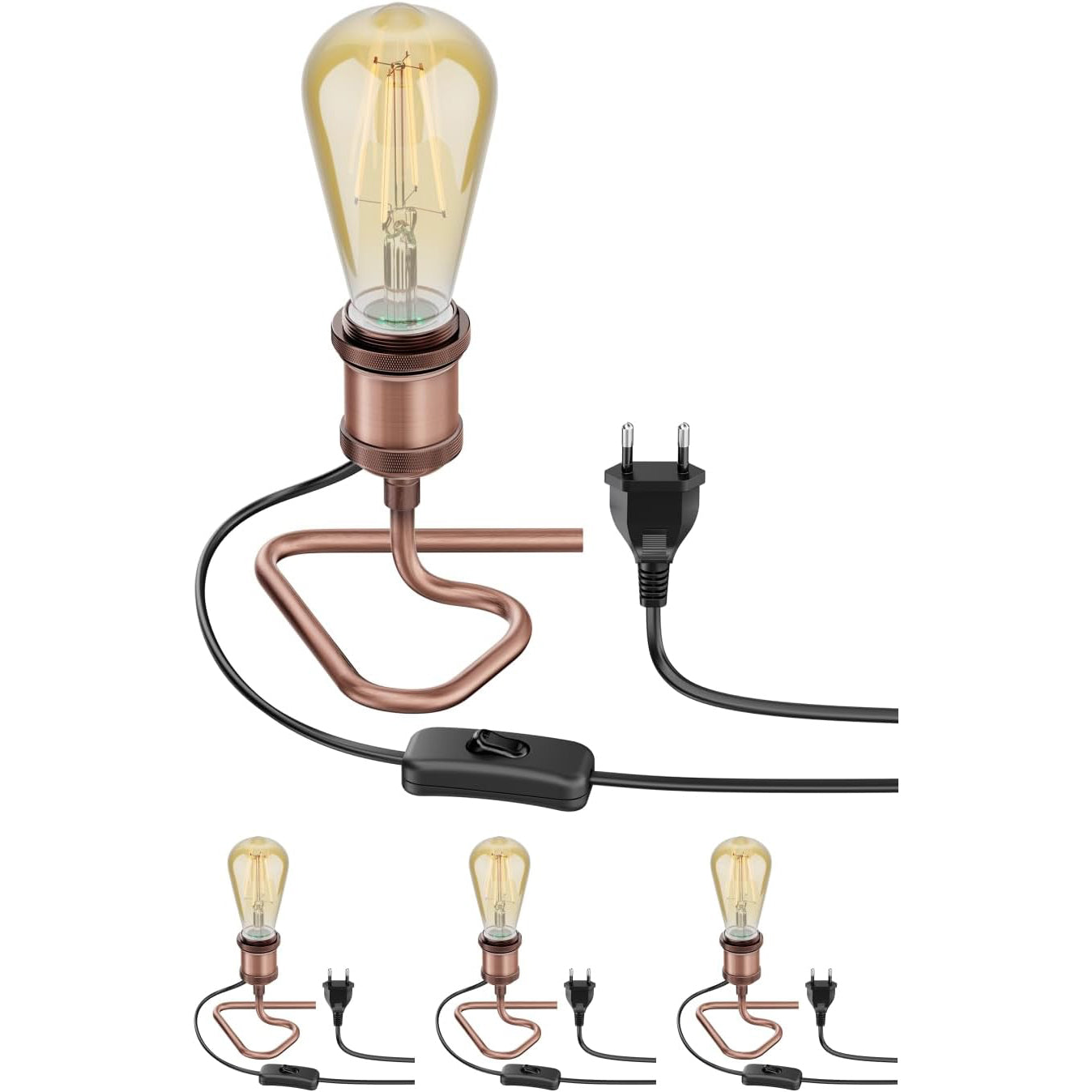 Bronze Desk Lamp Aluminium Body E27 Max 40W On/Off Switch