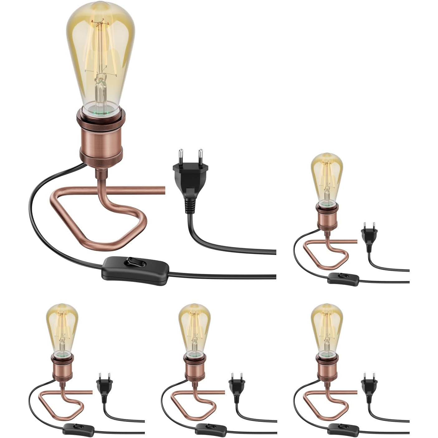 Bronze Desk Lamp Aluminium Body E27 Max 40W On/Off Switch