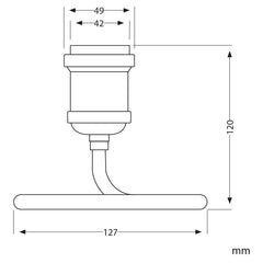 Bronze Desk Lamp Aluminium Body E27 Max 40W On/Off Switch