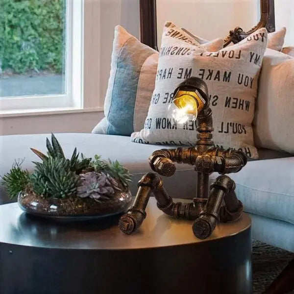 Industrial Design Table Lamp Grey Metal E27