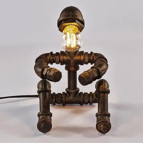 Industrial Design Table Lamp Grey Metal E27