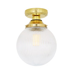 IP44 Globe Ceiling Light Brass E27 Bathroom-Safe 7 Finishes