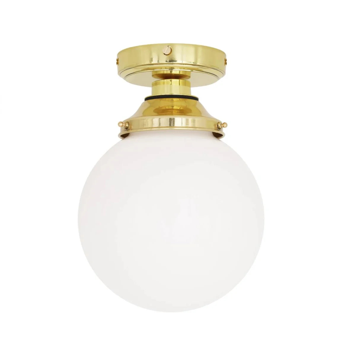 IP44 Globe Ceiling Light Brass E27 Bathroom-Safe 7 Finishes