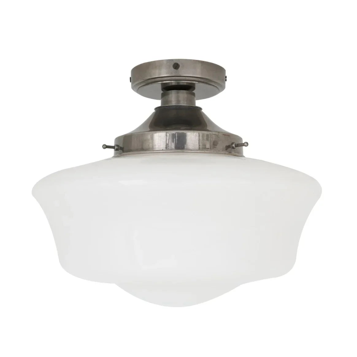 IP44 Schoolhouse Ceiling Light Brass E27 Bathroom-Safe 7 Finishes