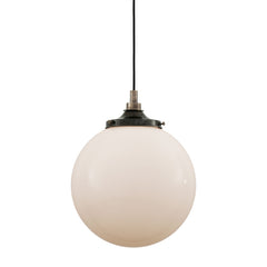 Opal Glass Globe Pendant Light IP44 Brass Gallery 20–35cm 7 Finishes