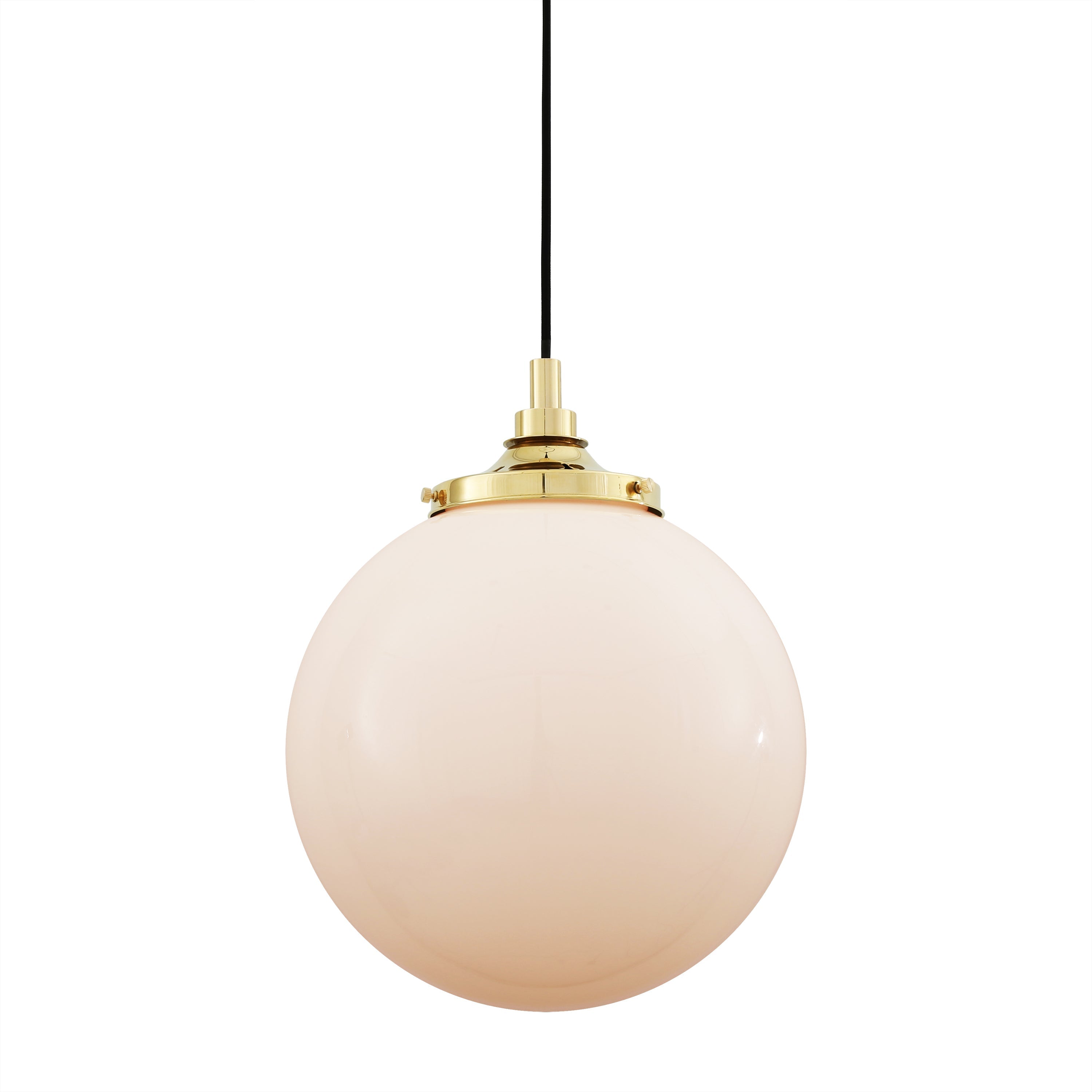 Opal Glass Globe Pendant Light IP44 Brass Gallery 20–35cm 7 Finishes