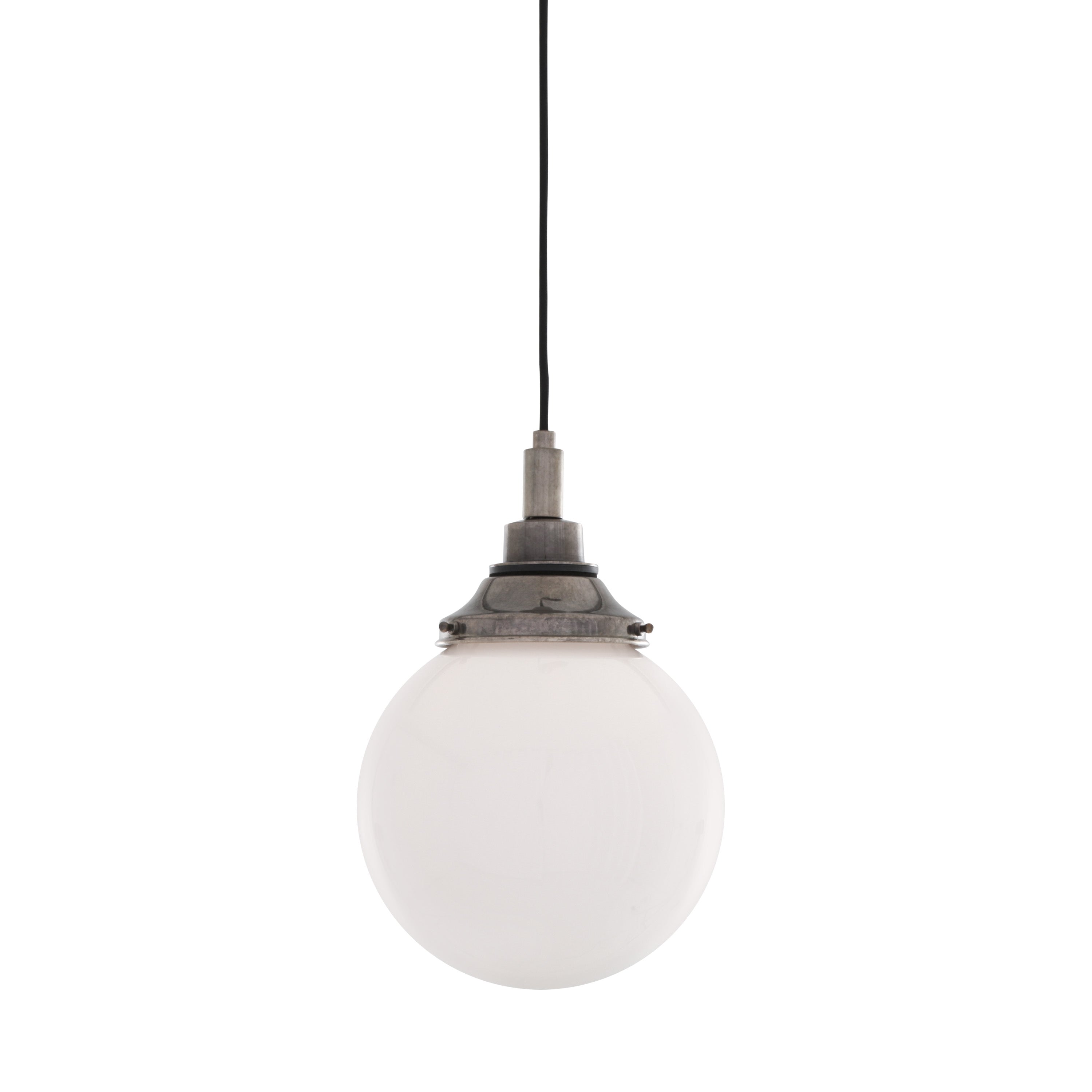 Opal Glass Globe Pendant Light IP44 Brass Gallery 20–35cm 7 Finishes