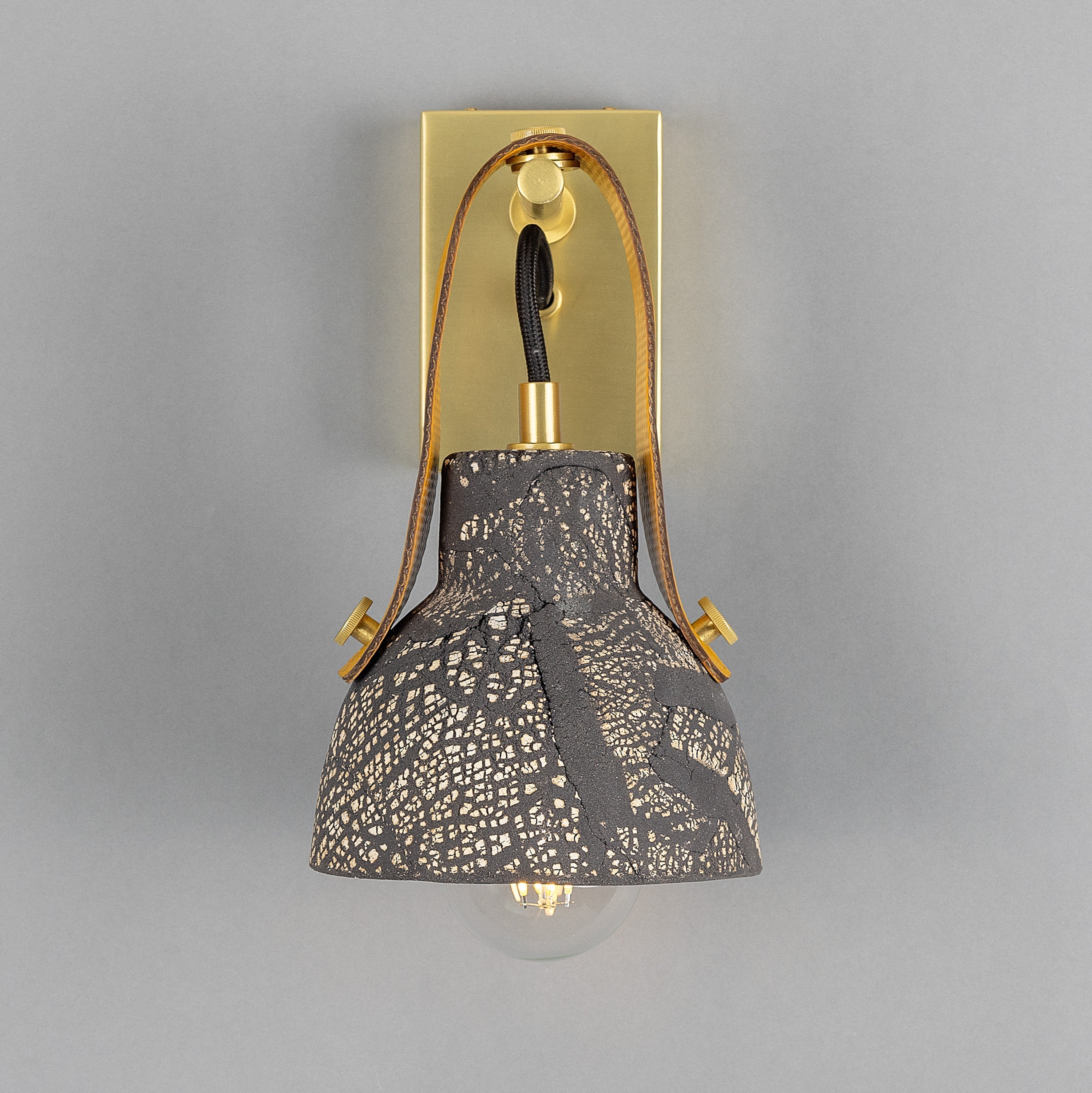 Bell Ceramic Wall Light Fire-Hose Strap E27 H26cm 5 Colours 5 Finishes