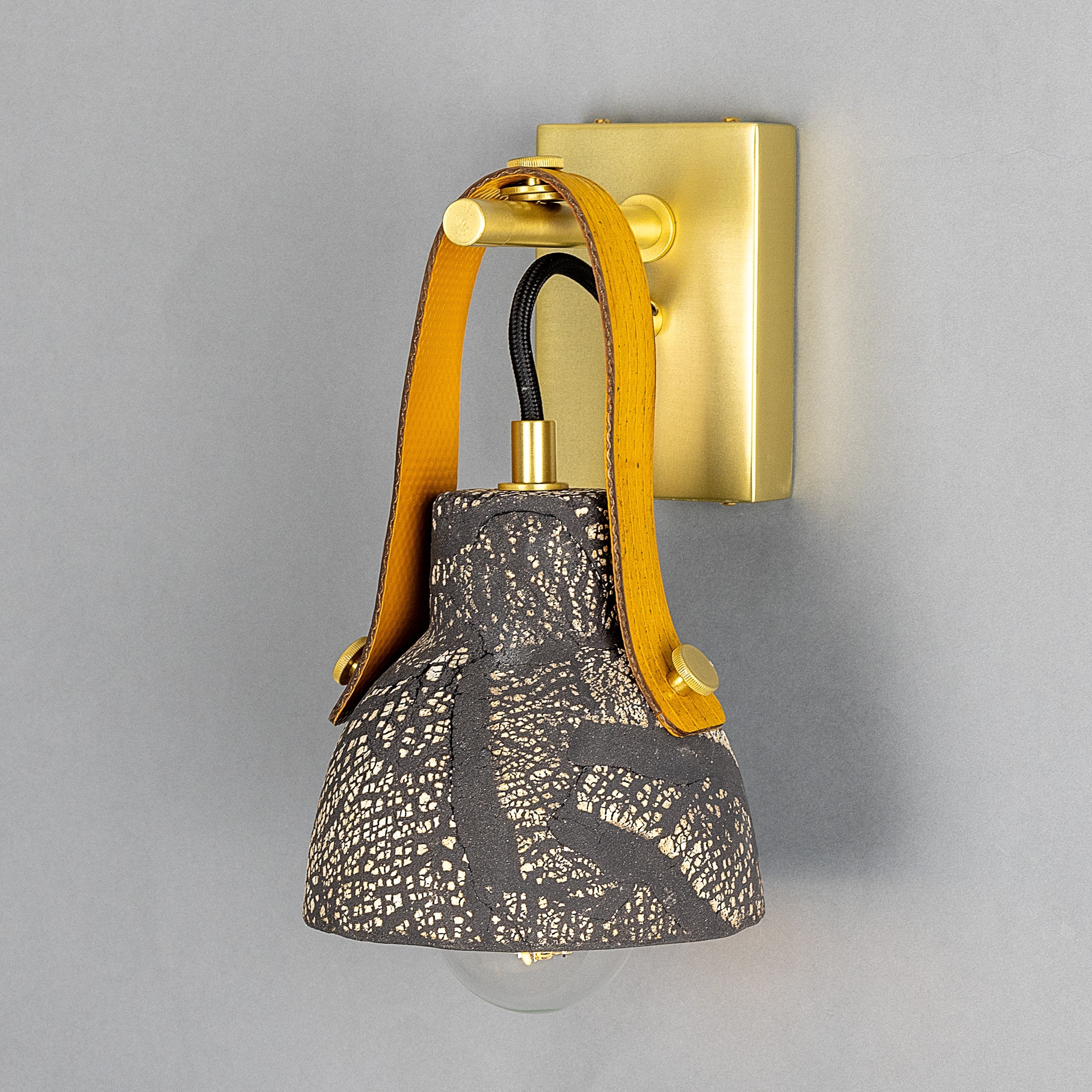 Bell Ceramic Wall Light Fire-Hose Strap E27 H26cm 5 Colours 5 Finishes