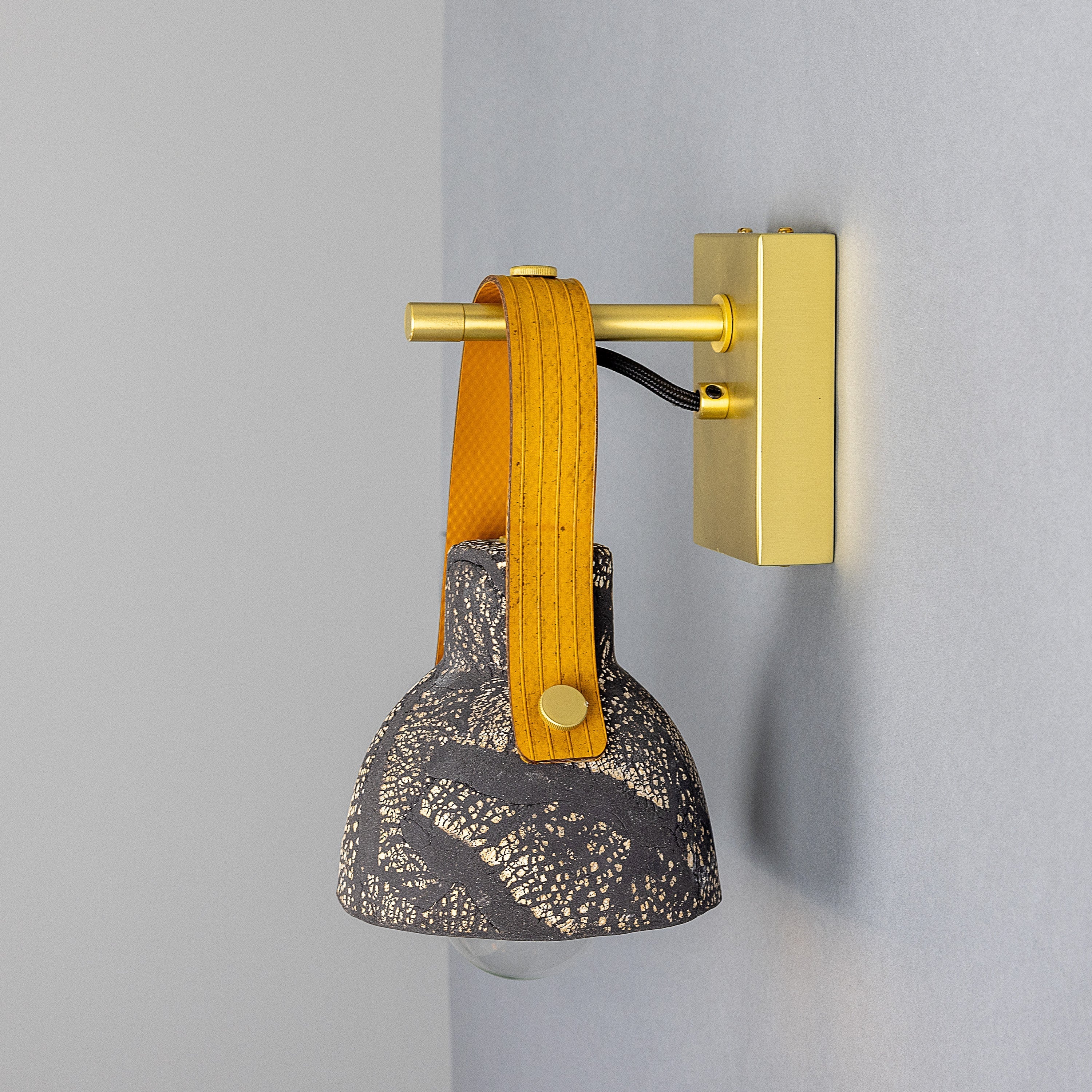Bell Ceramic Wall Light Fire-Hose Strap E27 H26cm 5 Colours 5 Finishes