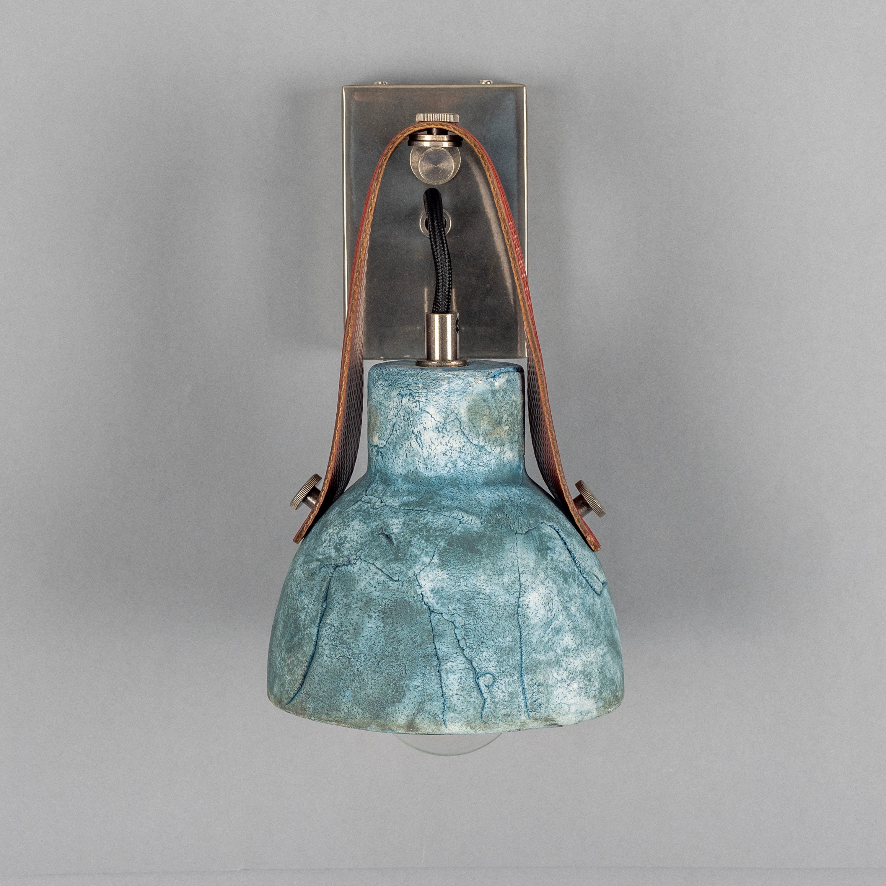 Bell Ceramic Wall Light Fire-Hose Strap E27 H26cm 5 Colours 5 Finishes