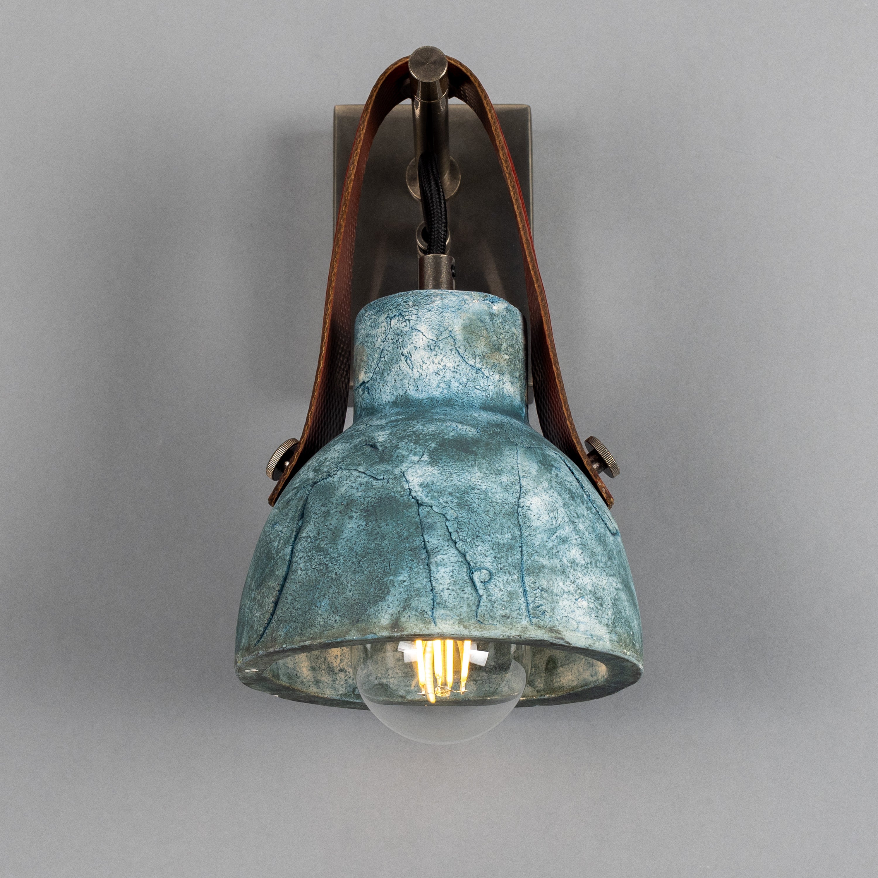 Bell Ceramic Wall Light Fire-Hose Strap E27 H26cm 5 Colours 5 Finishes