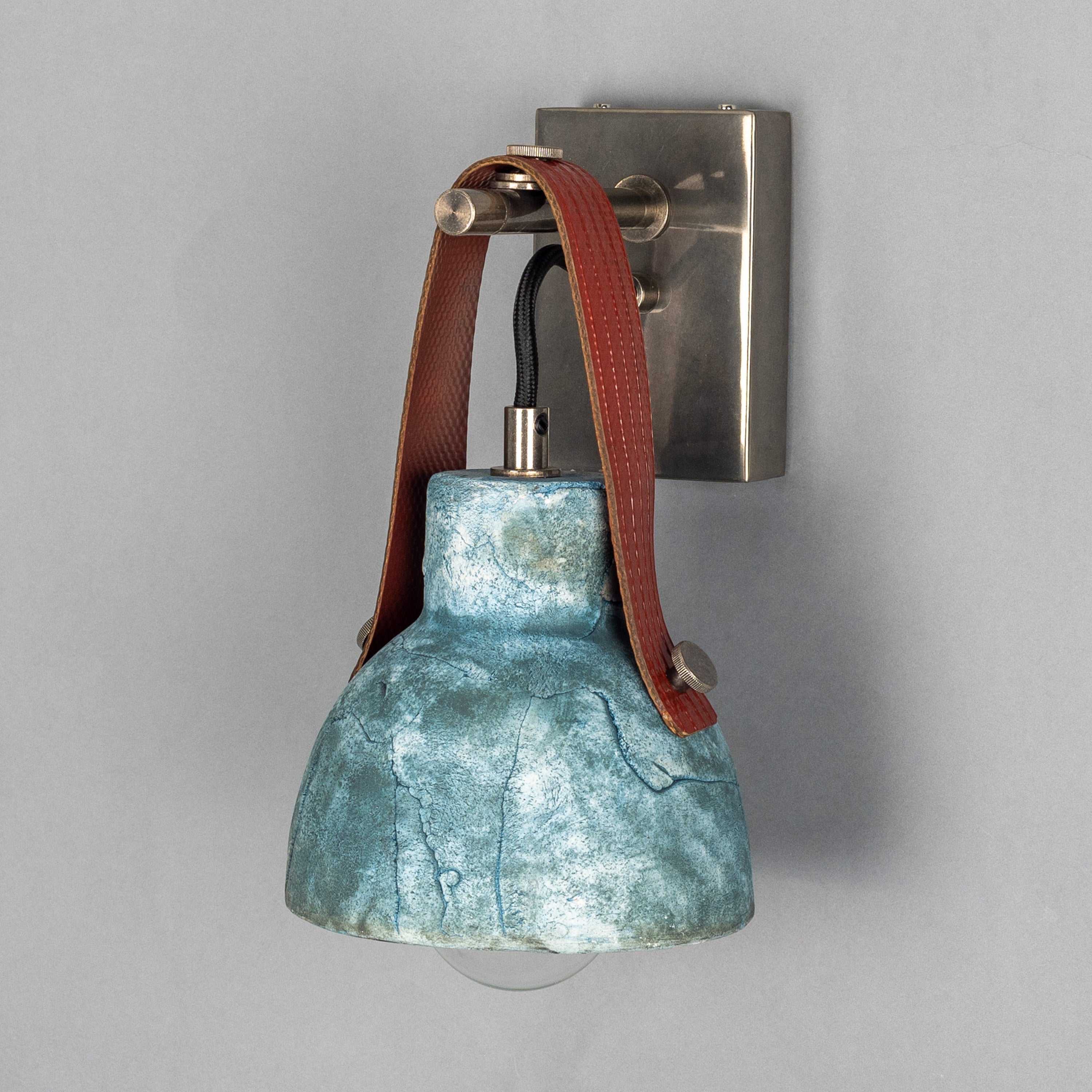 Bell Ceramic Wall Light Fire-Hose Strap E27 H26cm 5 Colours 5 Finishes
