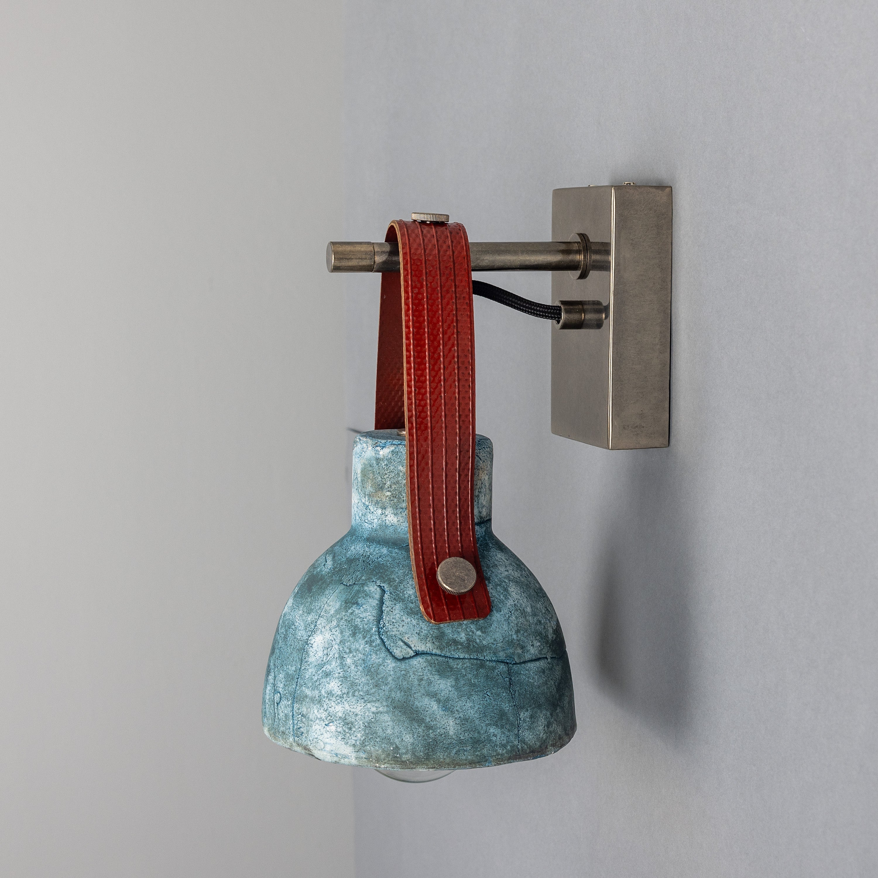Bell Ceramic Wall Light Fire-Hose Strap E27 H26cm 5 Colours 5 Finishes