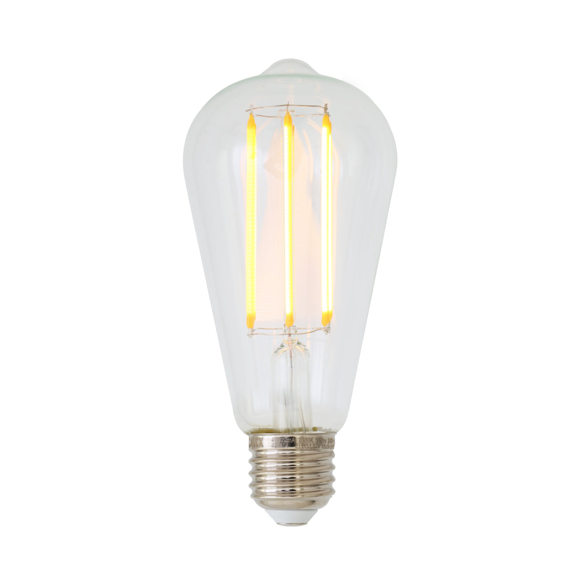 E27 LED Teardrop Filament Bulb, 4W, 2300K, 350lm, Dimmable