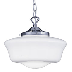 Opal Glass Schoolhouse Pendant Light Ø35cm E27, 6 Finishes