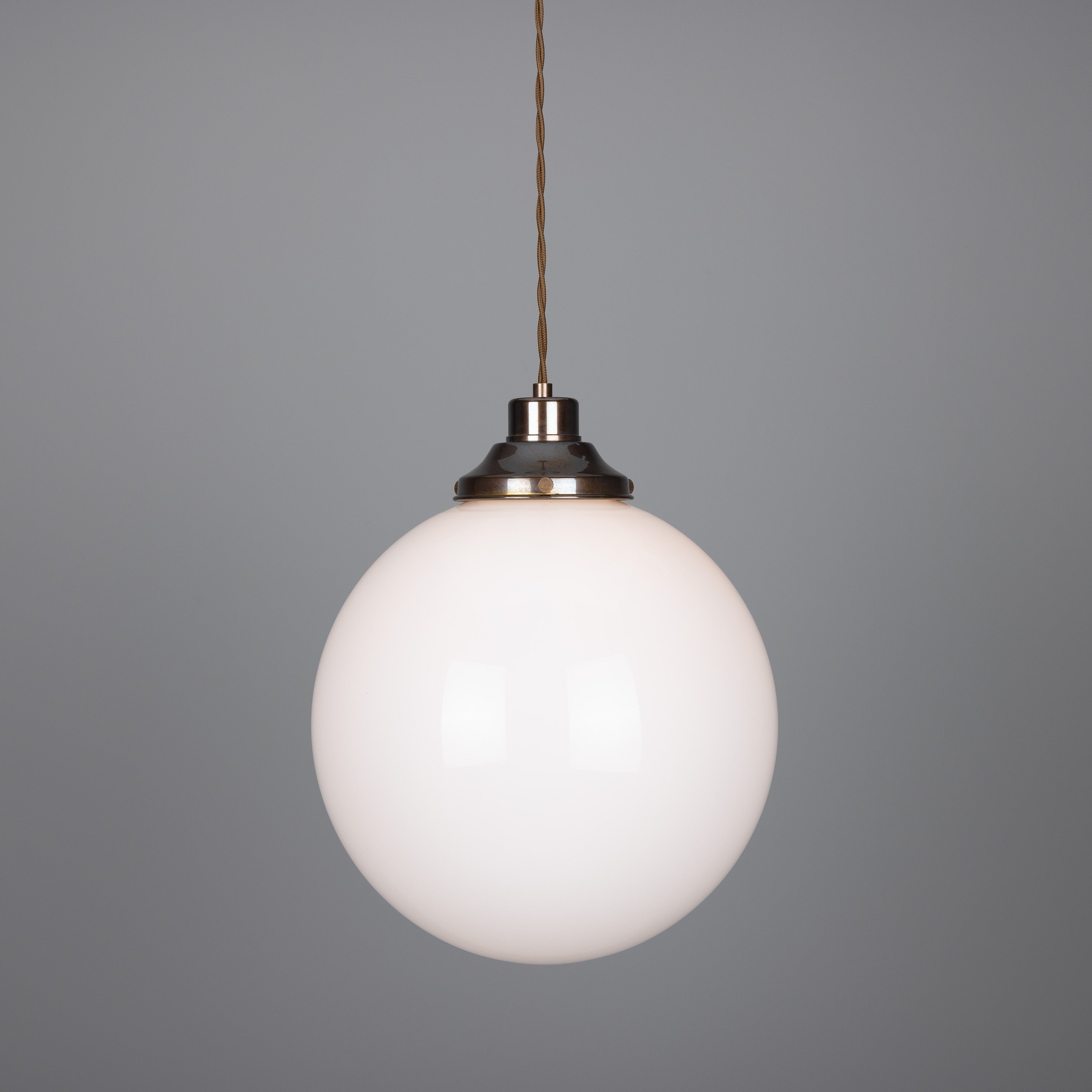 Opal Glass Globe Pendant Light, 20–30cm, 6 Finishes