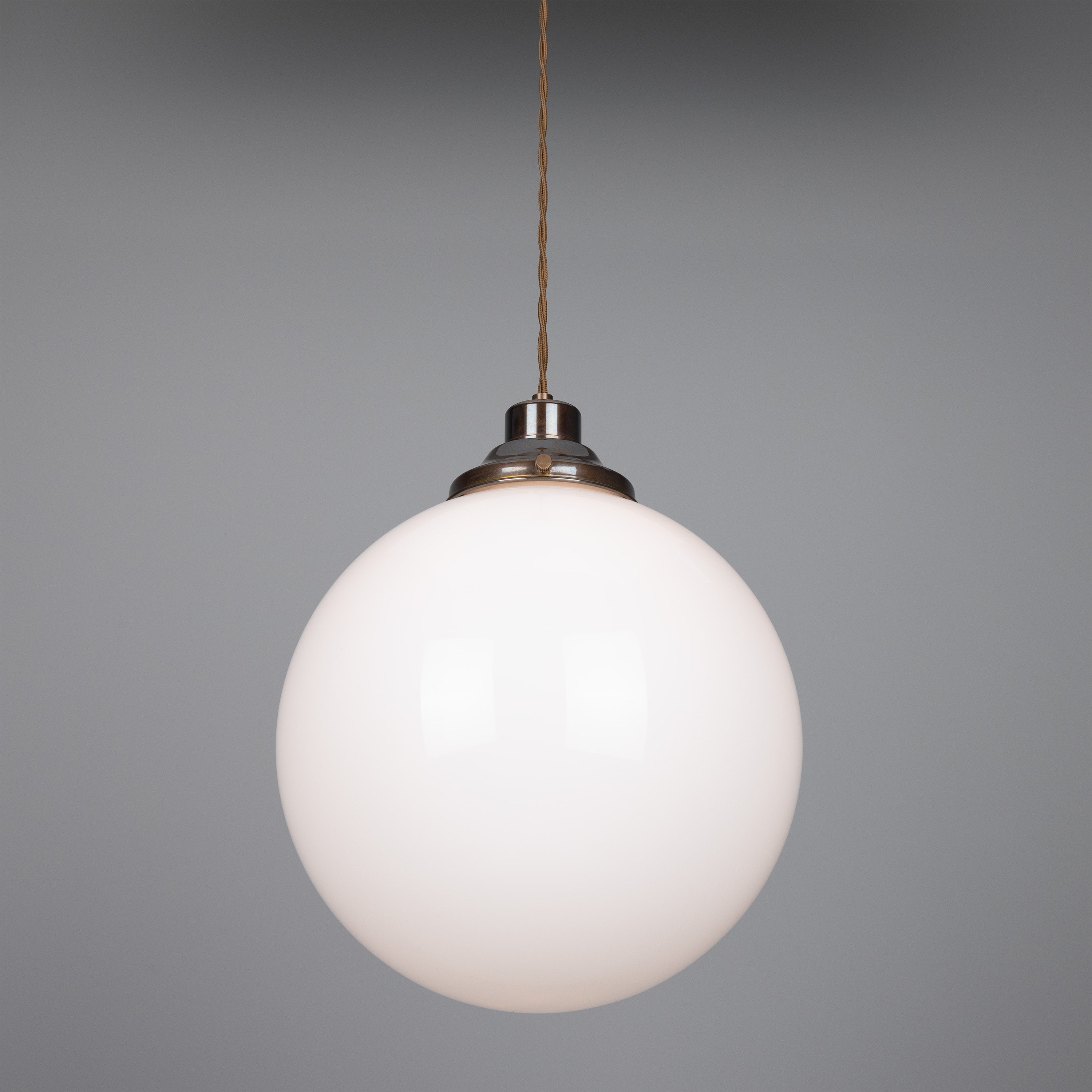 Opal Glass Globe Pendant Light, 20–30cm, 6 Finishes