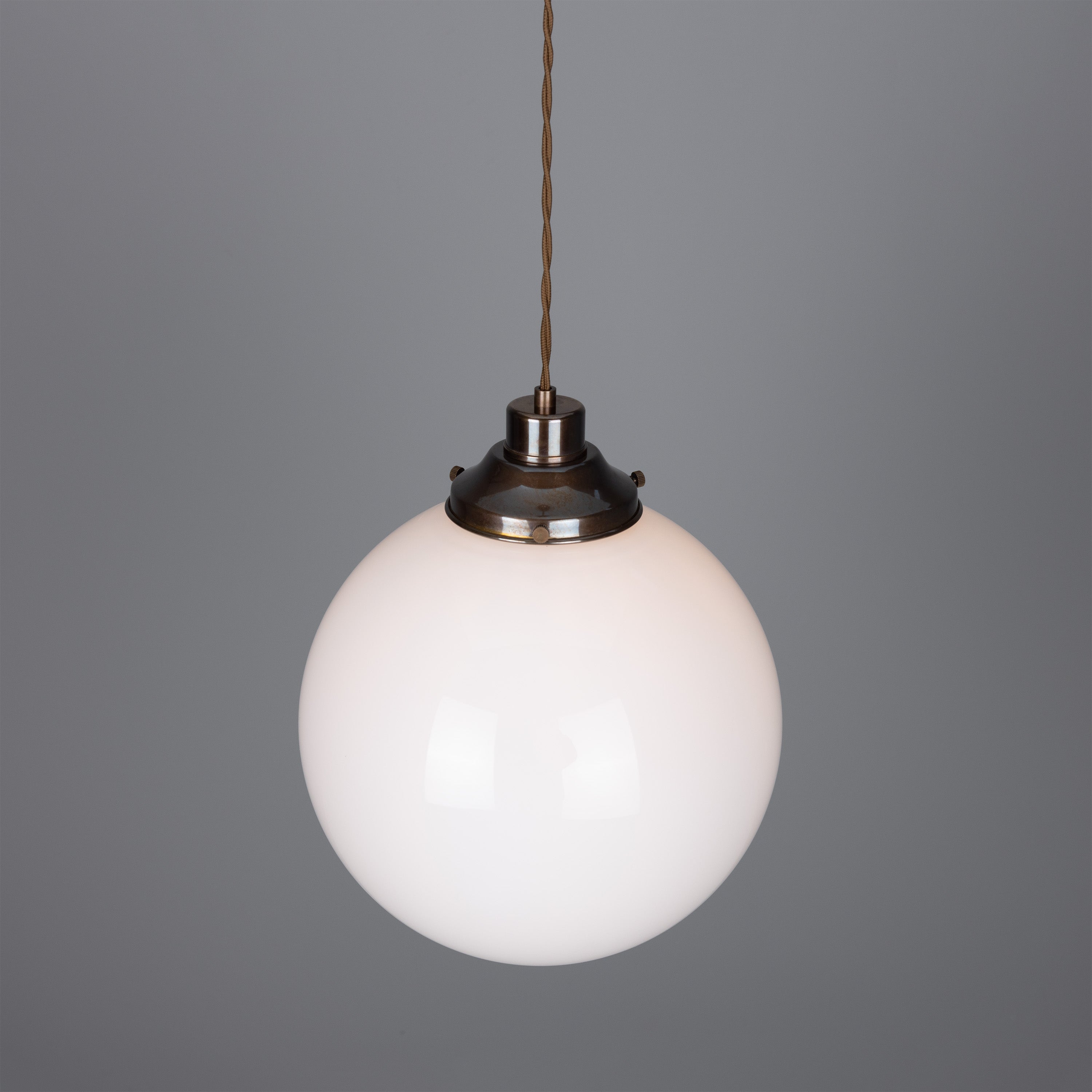 Opal Glass Globe Pendant Light, 20–30cm, 6 Finishes