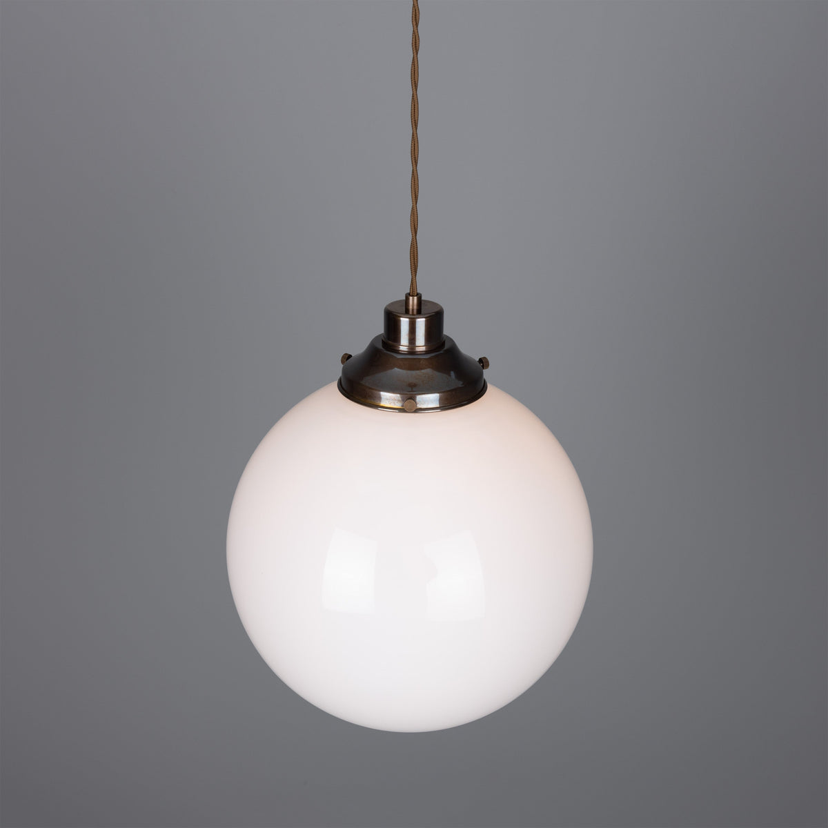Opal Glass Globe Pendant Light, 20–30cm, 6 Finishes