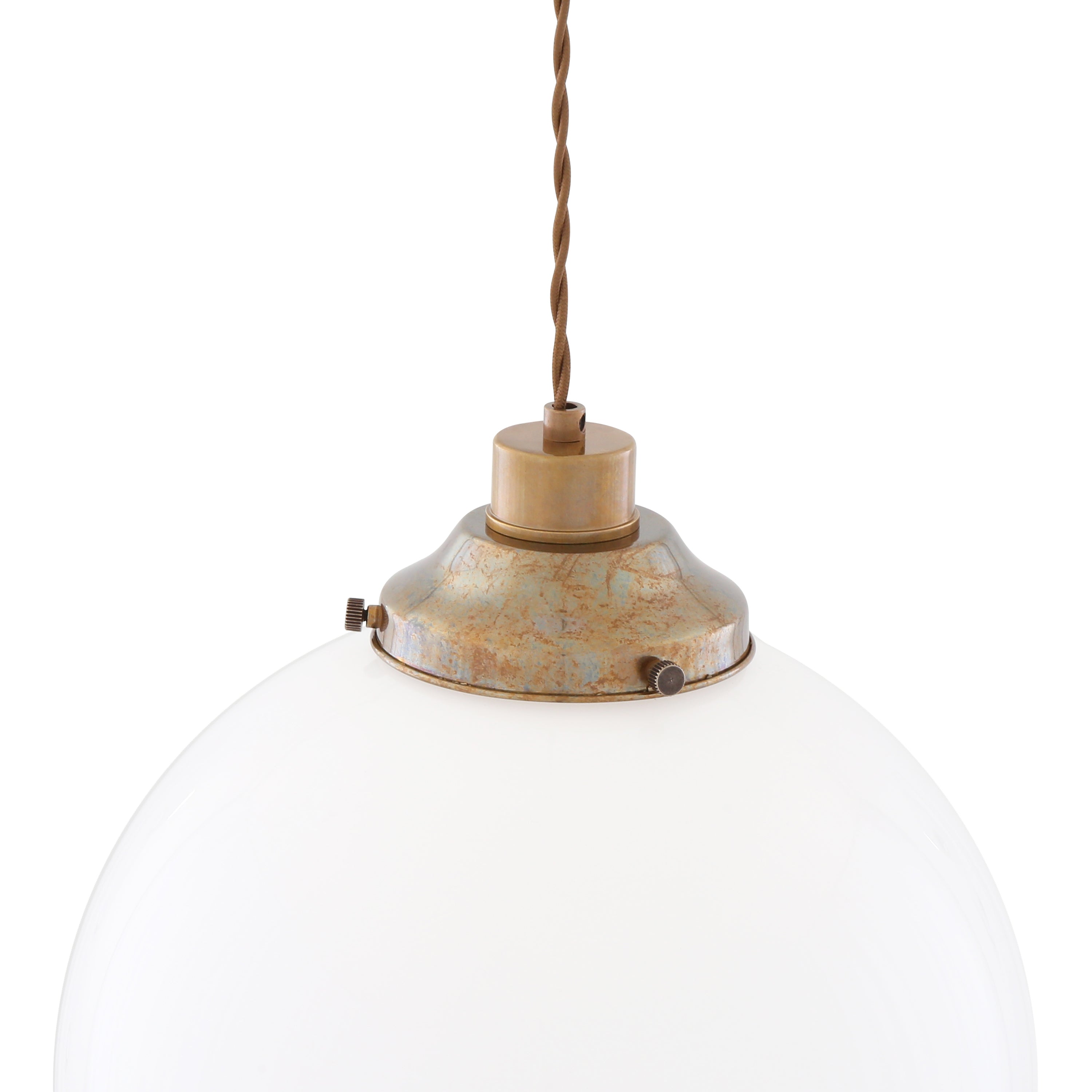 Opal Glass Globe Pendant Light, 20–30cm, 6 Finishes