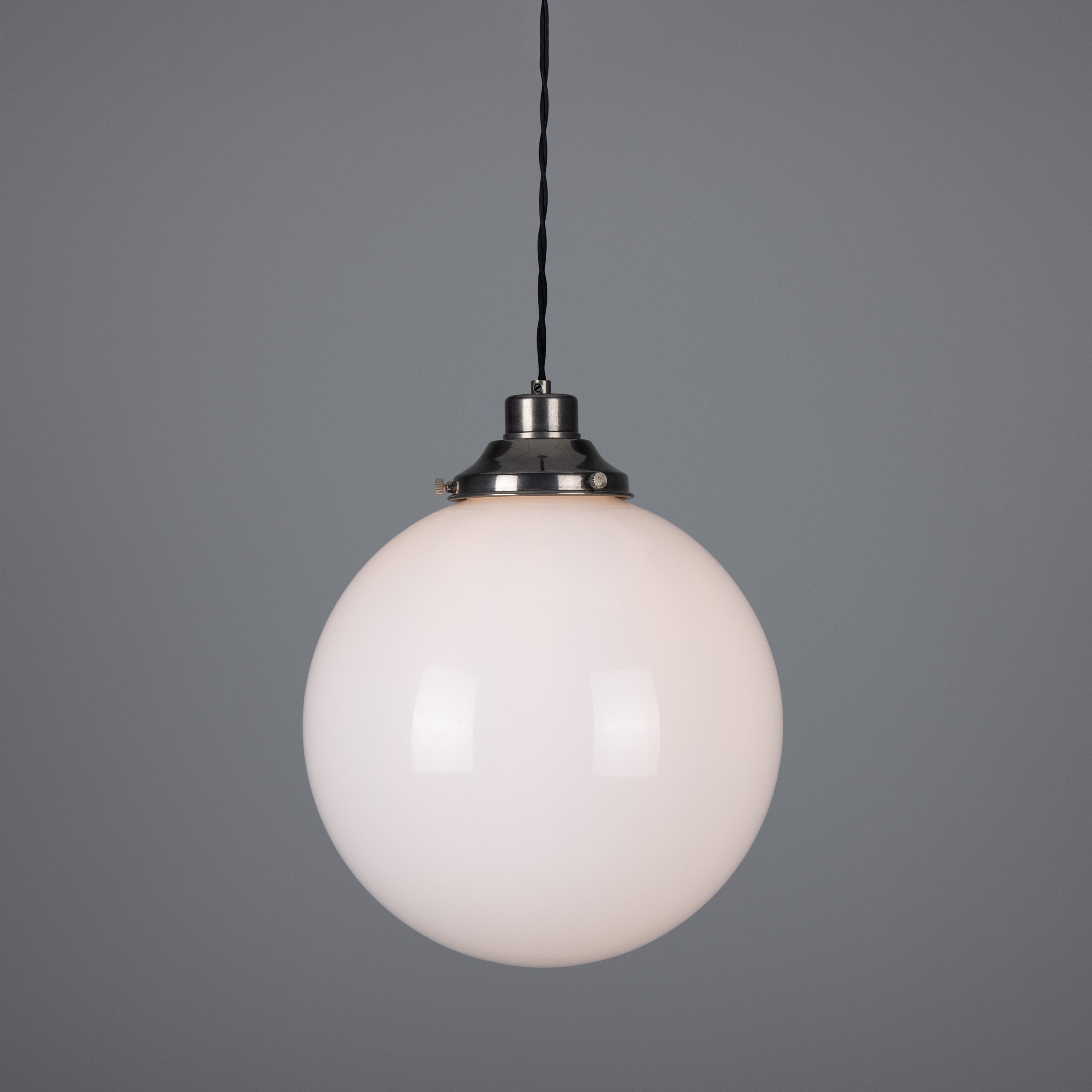 Opal Glass Globe Pendant Light, 20–30cm, 6 Finishes
