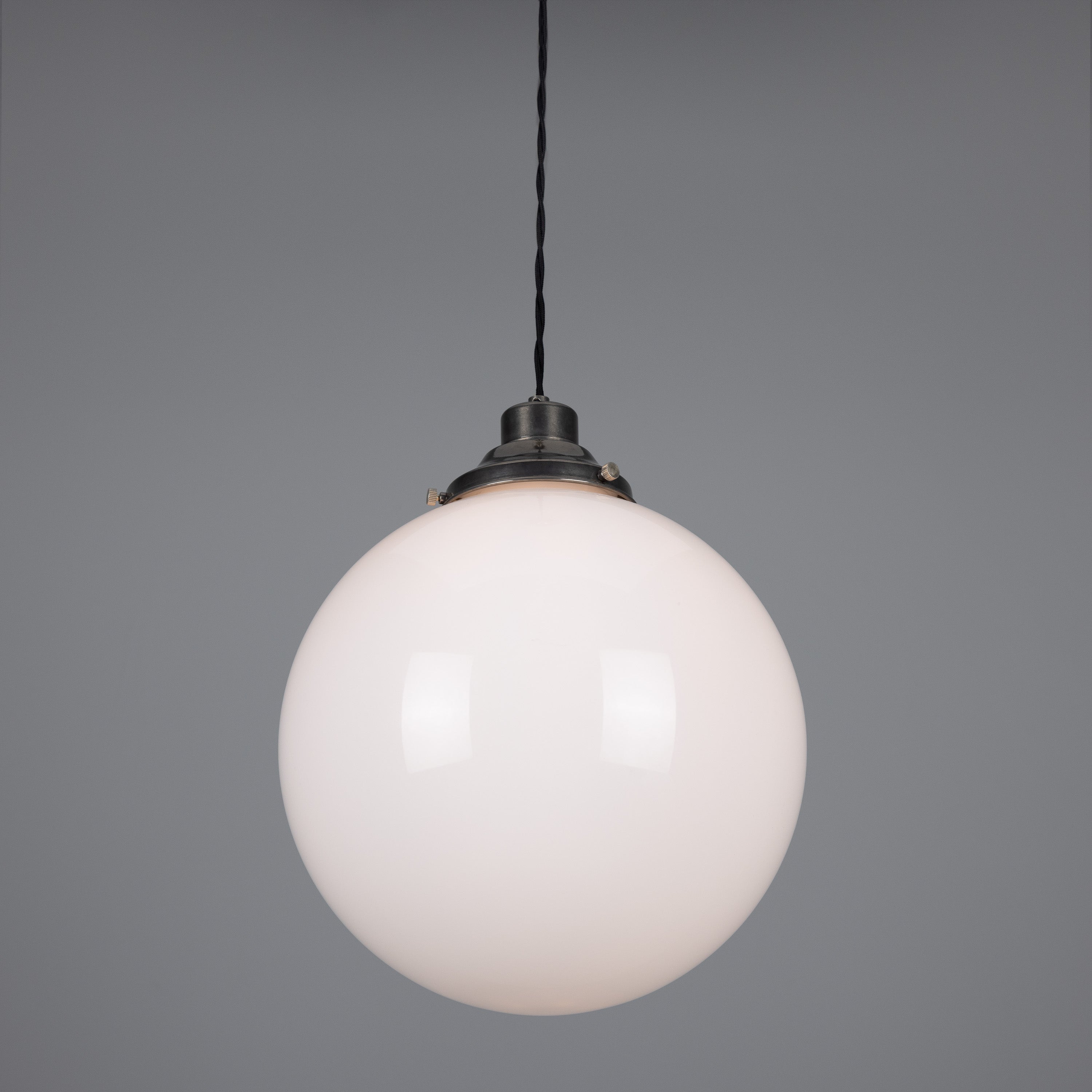 Opal Glass Globe Pendant Light, 20–30cm, 6 Finishes