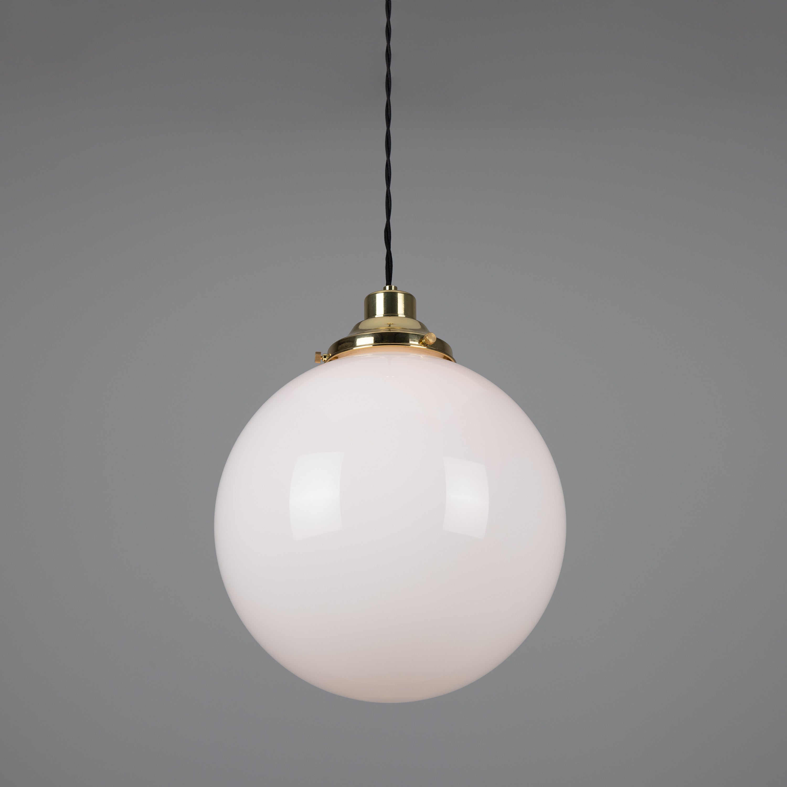 Opal Glass Globe Pendant Light, 20–30cm, 6 Finishes