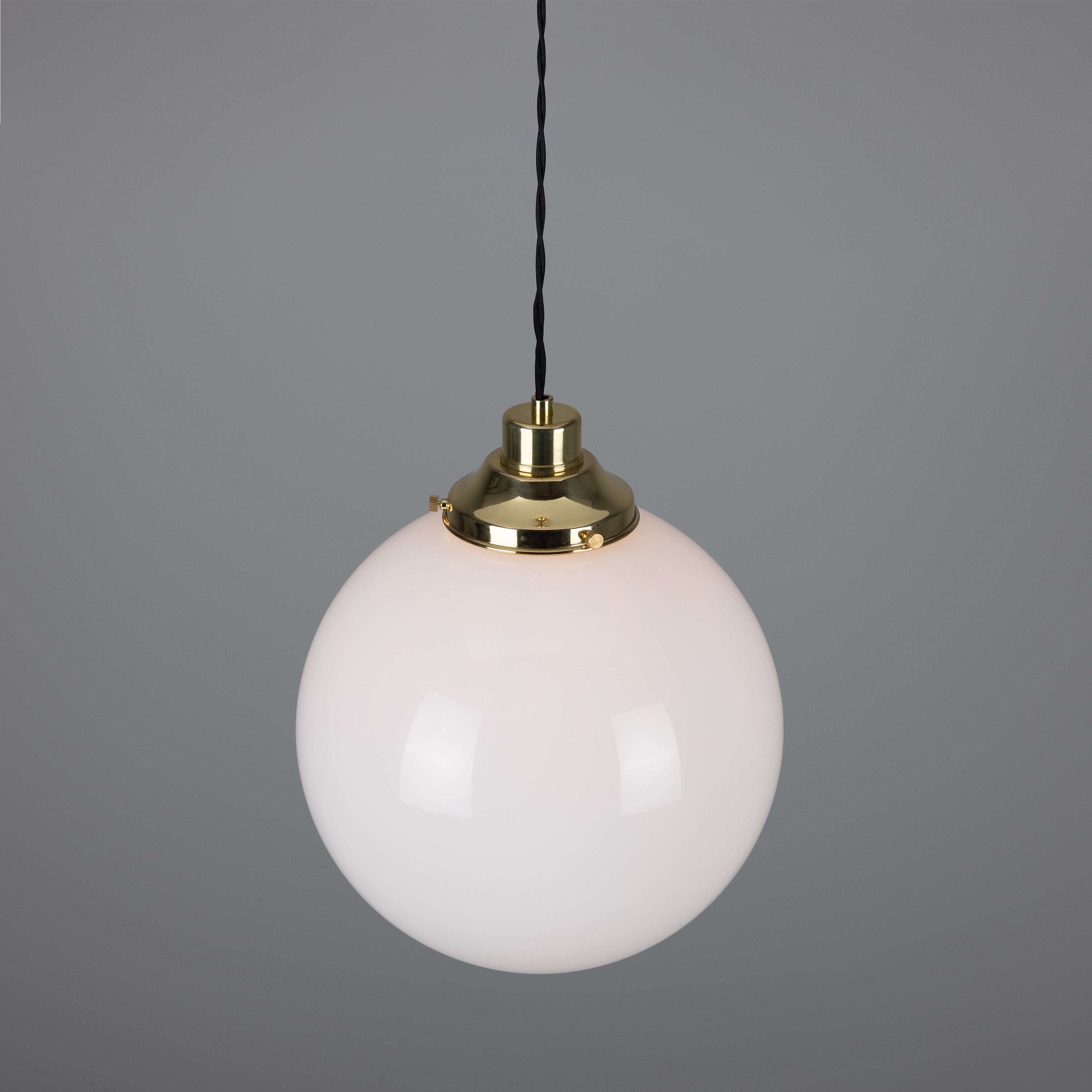 Opal Glass Globe Pendant Light, 20–30cm, 6 Finishes