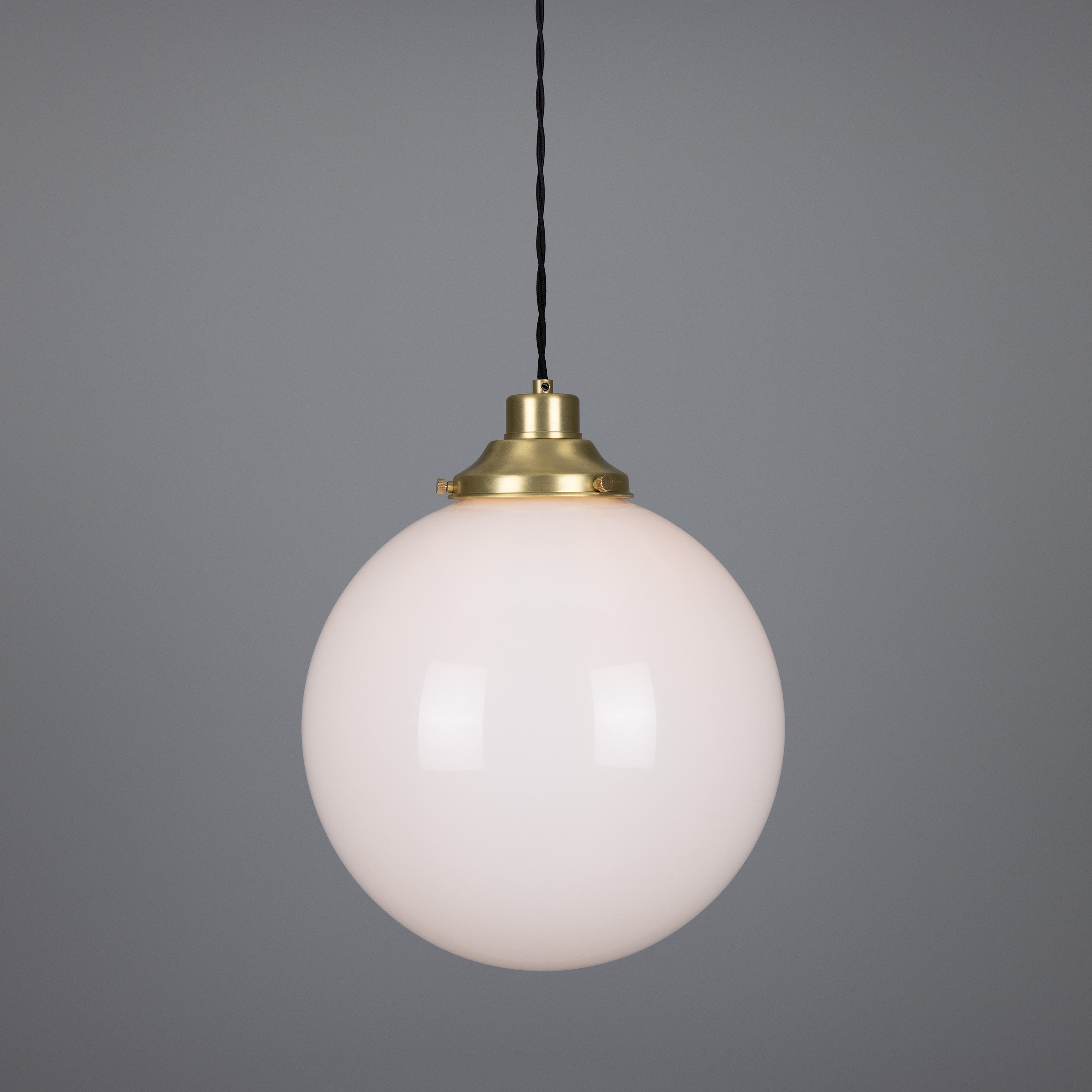 Opal Glass Globe Pendant Light, 20–30cm, 6 Finishes